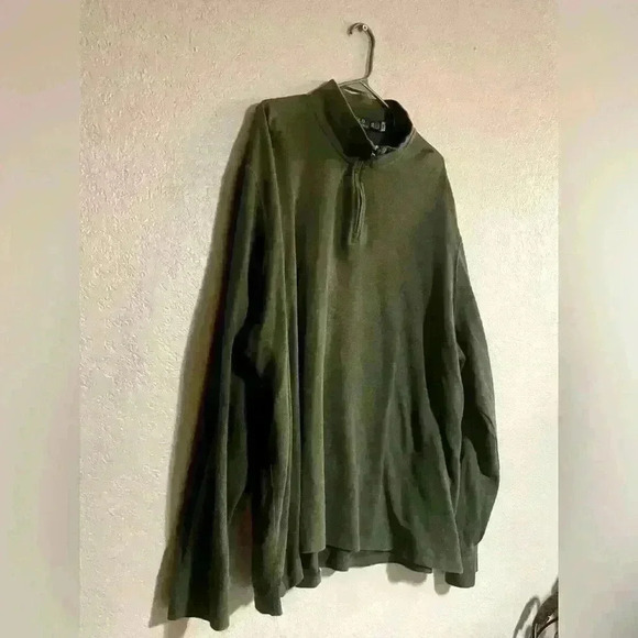 Polo Ralph Lauren Mens 2X Green 1/4 Zip Pullover Sweatshirt Cotton - Picture 2 of 7